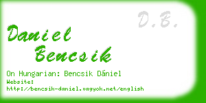 daniel bencsik business card