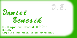 daniel bencsik business card